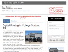 Tablet Screenshot of collegestationprintshop.com